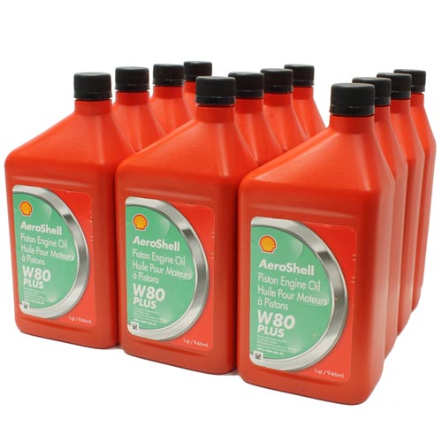 AeroShell Oil W 80 Plus 12x1-Quart Cans