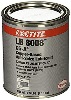 LOCTITE LB 8008 C5-A known as C5- A® Copper Based Anti-Seize 51006, LOCTITE C5A