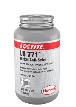 LOCTITE LB 771 NICKEL GRADE ANTI-SEIZE known as Nickel Grade Anti-Seize 77124, 8 oz brush-top can